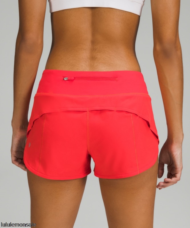 Lululemon Damen DELULU347 | Nelke Rot Beschleunigen Niedrig Sitzend Gefüttert Kurz 25